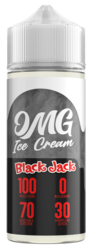Black Jack Ice Cream By OMG 100ML E Liquid 70VG Vape 0MG Juice