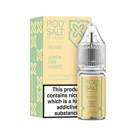 Lemon Lime Sorbet By Pod Salt Nic Salts 5 x 10ML E Liquid 5/11/20MG