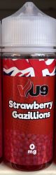 Strawberry Gazillions By VU9 100ML E Liquid 70VG Vape 0MG Juice
