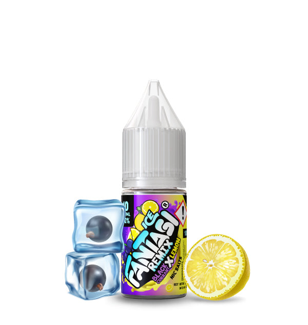 Remix - Blackcurrant X Lemon Ice By Fantasi Nic Salts 10x10ML E Liquid 50VG/50PG Vape 10MG/20MG Juice
