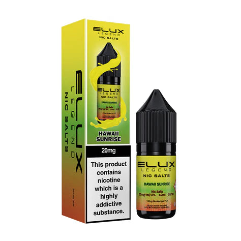 NEW FLAVOUR Hawaii Sunrise By Elux Legend 10ML Nic Salt E Liquid 50VG Vape 10MG/20MG Juice