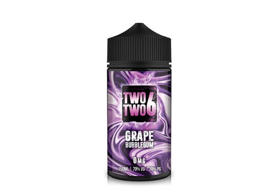 Grape Bubblegum by TWO TWO 6 (226) 150ML E Liquid 70VG Vape 0MG Juice