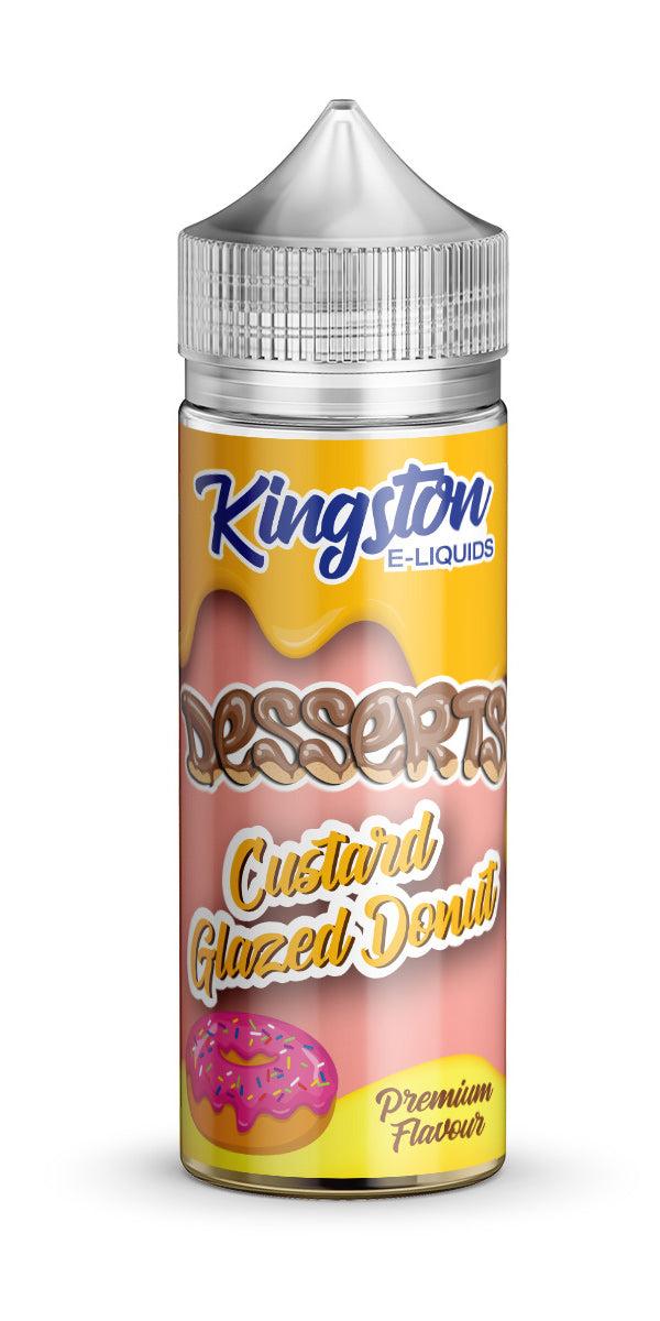 Custard Glazed Donut by Kingston 100ml New Bottle E Liquid 70VG Juice