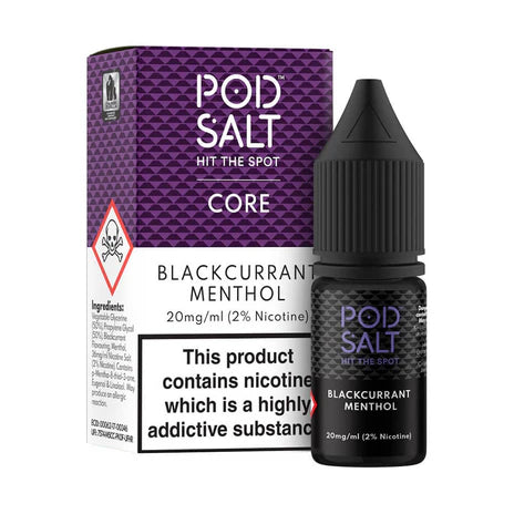 Blackcurrant Menthol By Pod Salt Nic Salts 5 x 10ML E Liquid 5/11/20MG