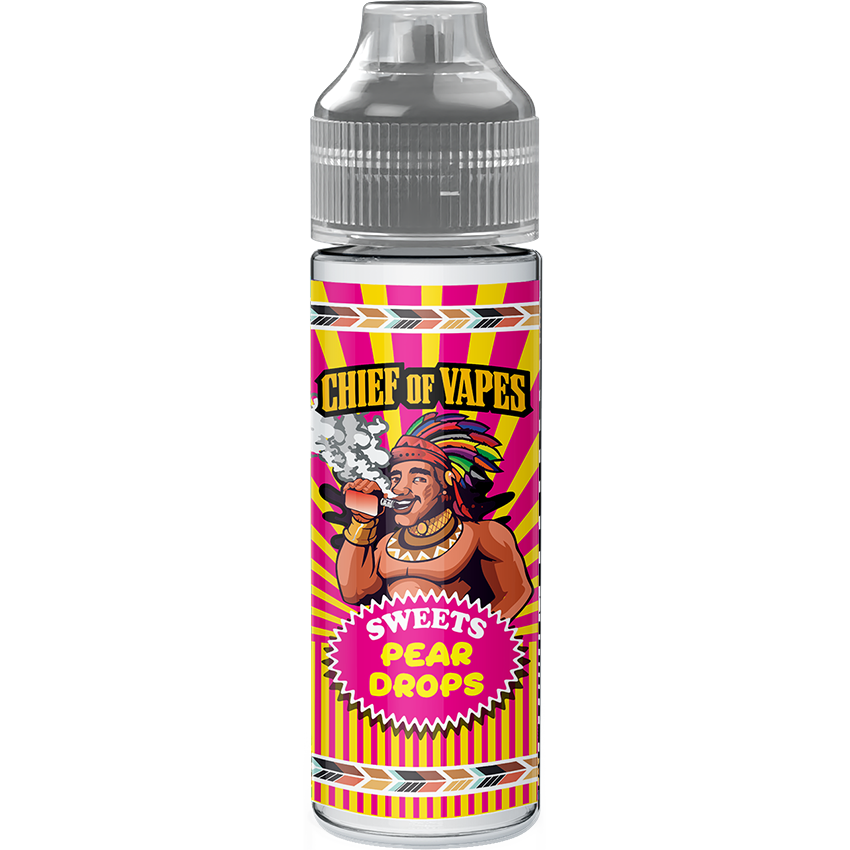 Chief Of Vapes Pear Drops 50ml E Liquid Juice 70vg Vape Shortfill Subohm