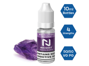 NICOHIT BLACKCURRANT MENTHOL (PURPLE LUSH) E LIQUID E JUICE 10ML TPD 3/6/12/18MG MULTIBUY