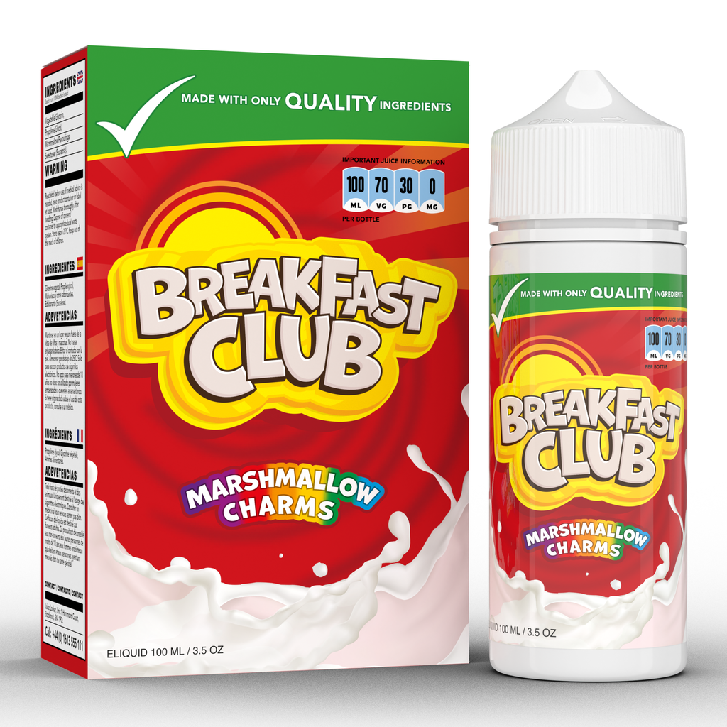 Marshmallow Charms by Breakfast Club 100ML E Liquid 70VG Vape 0MG Juice