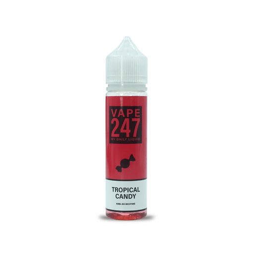 Tropical Candy By Vape 247, 50ML E Liquid 70VG Vape 0MG Juice