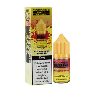 NEW FLAVOUR Strawberry Banana - Elux Firerose 5000 Nic Salt 10ML E Liquid 50VG Vape 10MG/20MG Juice