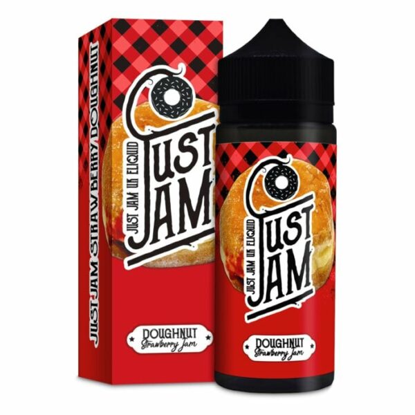 Doughnut Strawberry Jam By Just Jam 100ML E Liquid 80VG Vape 0MG Juice Shortfill