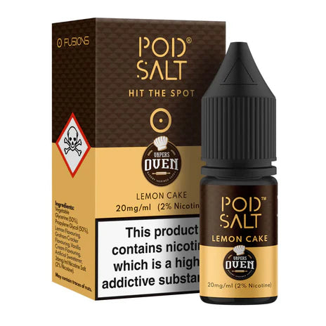 Lemon Cake By Pod Salt Nic Salts 5 x 10ML E Liquid 5/11/20MG