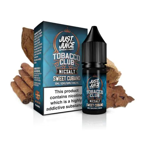 Tobacco Club - Sweet Cubano By Just Juice Nic Salt 5 x 10ML E Liquid 50VG Vape 5/11/20MG Juice