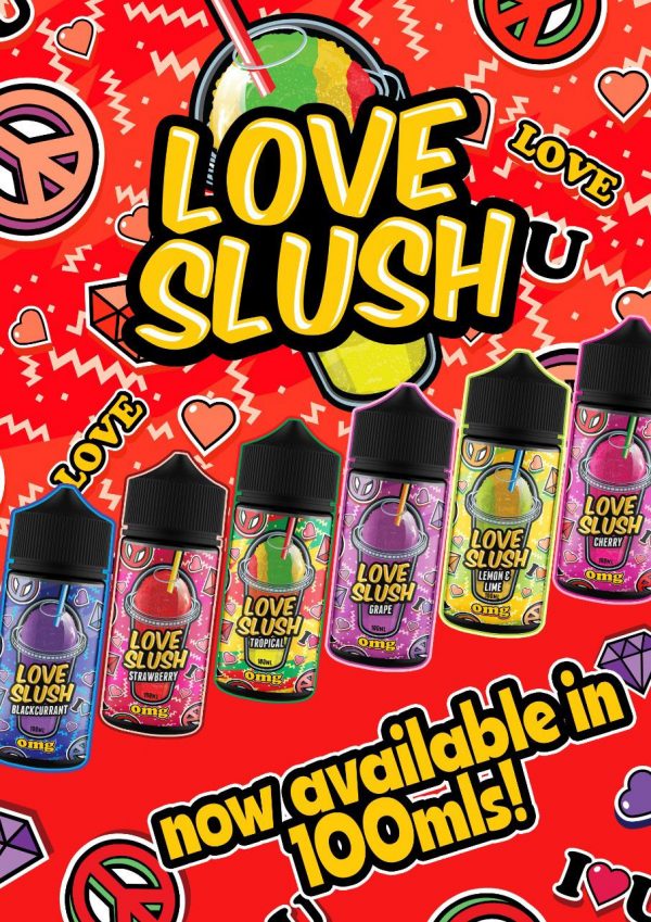 Lemon & Lime By Love Slush 100ML E Liquid 70VG Vape 0MG Juice