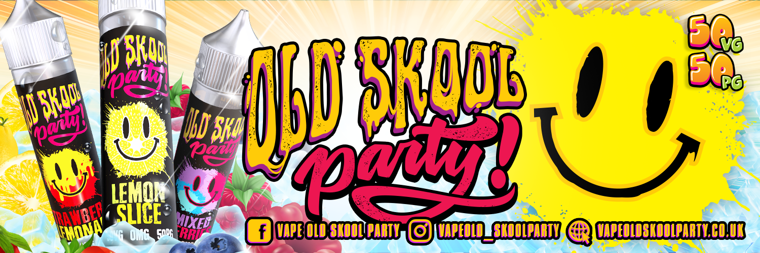 Strawberry Bubblegum by Old Skool Party 50ML E Liquid 50VG Vape 0MG Juice