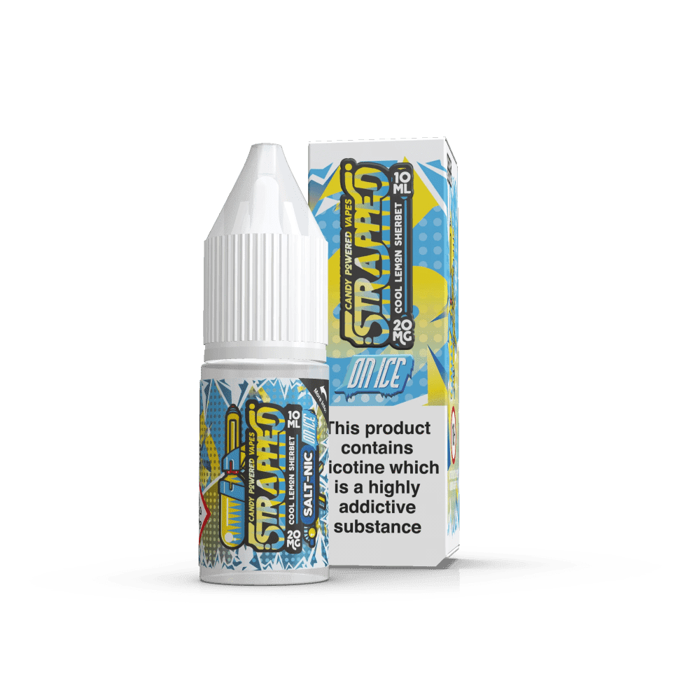 Cool Lemon Sherbet On Ice By Strapped Nic Salt 10ML E Liquid 60VG Vape 10MG/20MG Juice