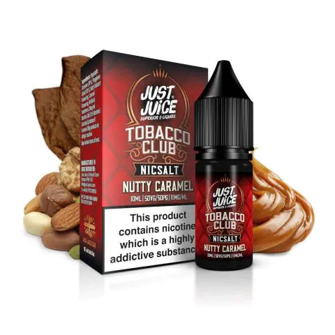 Tobacco Club - Nutty Caramel By Just Juice Nic Salt 5 x 10ML E Liquid 50VG Vape 5/11/20MG Juice