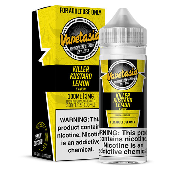 Killer Kustard Lemon by Vapetasia, 100ML E Liquid, 70VG Vape, 0MG Juice