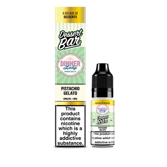 Pistachio Gelato Dessert Bar Nic Salts By Dinner Lady 10 x 10ML E-Liquid 50VG Vape 5/10/20MG Juice
