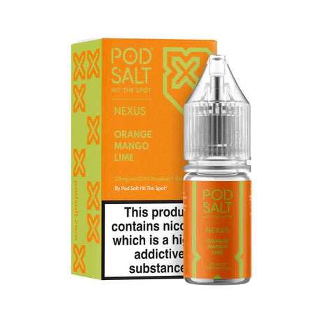Orange Mango Lime By Pod Salt Nic Salts 5 x 10ML E Liquid 5/11/20MG