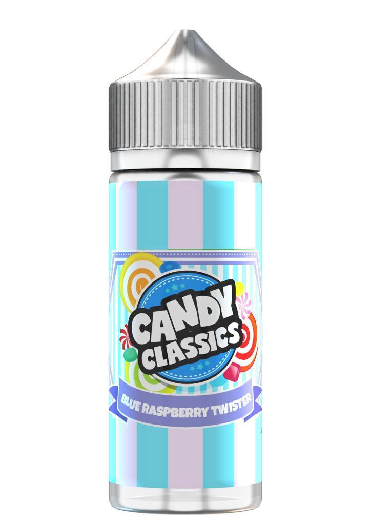 Candy Classics Blue Raspberry Twister Drops 100ml E Liquid Juice 50vg Vape sub ohm Shortfill