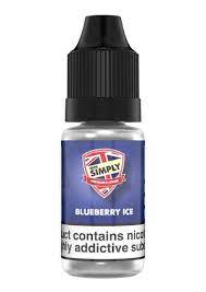 Blueberry Ice By Vape Simply 10ML E Liquid 50VG/50PG Vape Juice | All Strengths Available