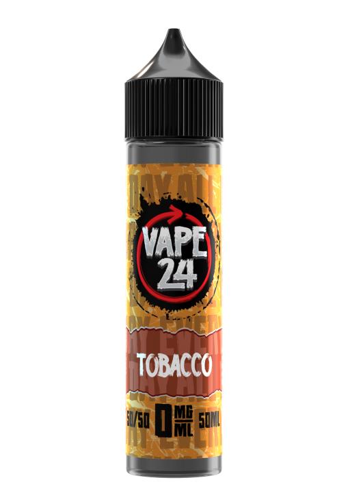 Tobacco Flavour By Vape 24, 50ML E Liquid, 50VG Vape, 0MG Juice