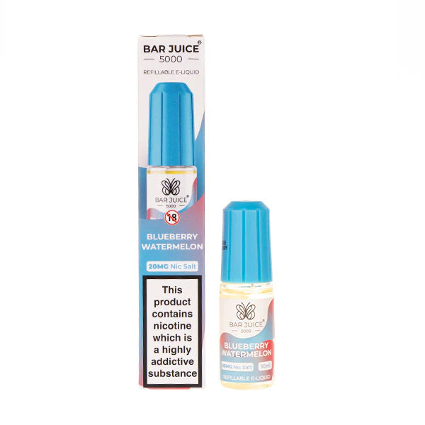 NEW FLAVOUR Blueberry Watermelon By Bar Juice 5000 Nic Salt 10ML E Liquid 50VG Vape Juice