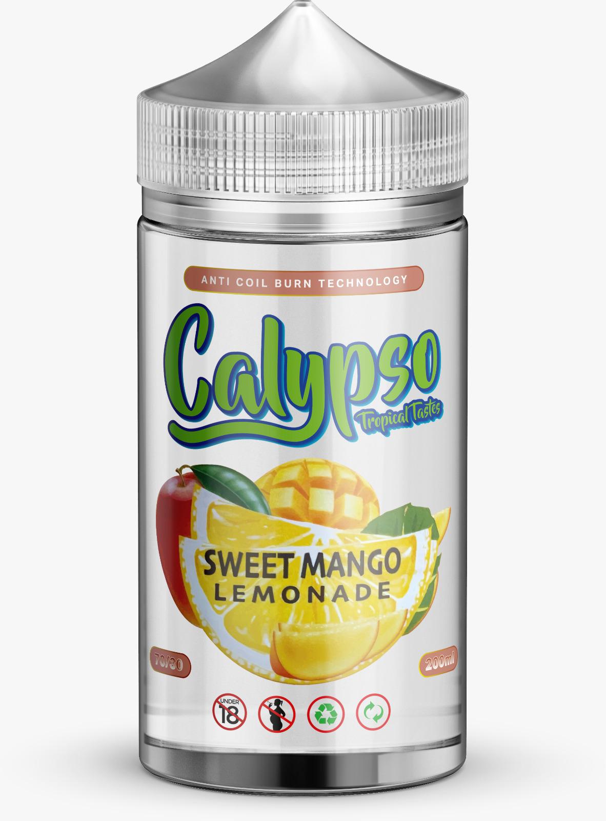 Sweet Mango Lemonade by Calypso, 200ML E Liquid, 70VG Vape, 0MG Juice