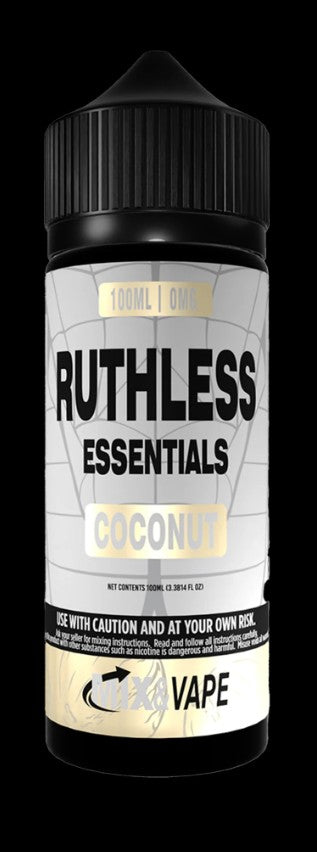 NEW FLAVOUR COCONUT - RUTHLESS ESSENTIALS 100ML E-LIQUID 70VG/30PG 0MG JUICE SHORTFILL