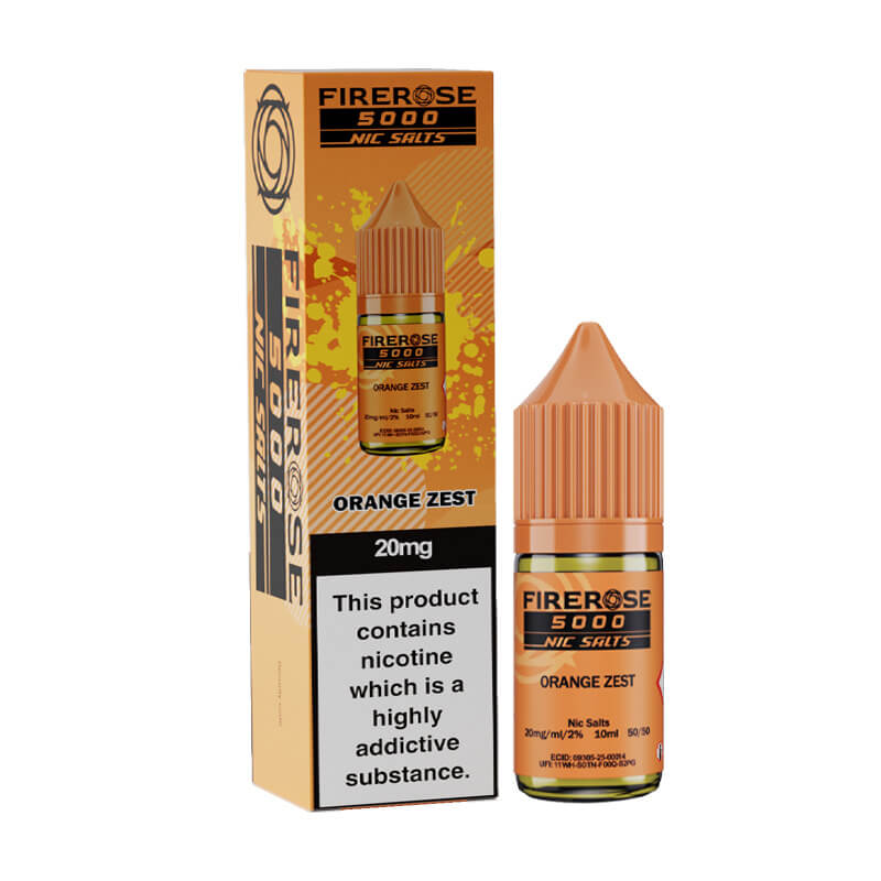 NEW FLAVOUR Orange Zest - Elux Firerose 5000 Nic Salt 10ML E Liquid 50VG Vape 10MG/20MG Juice