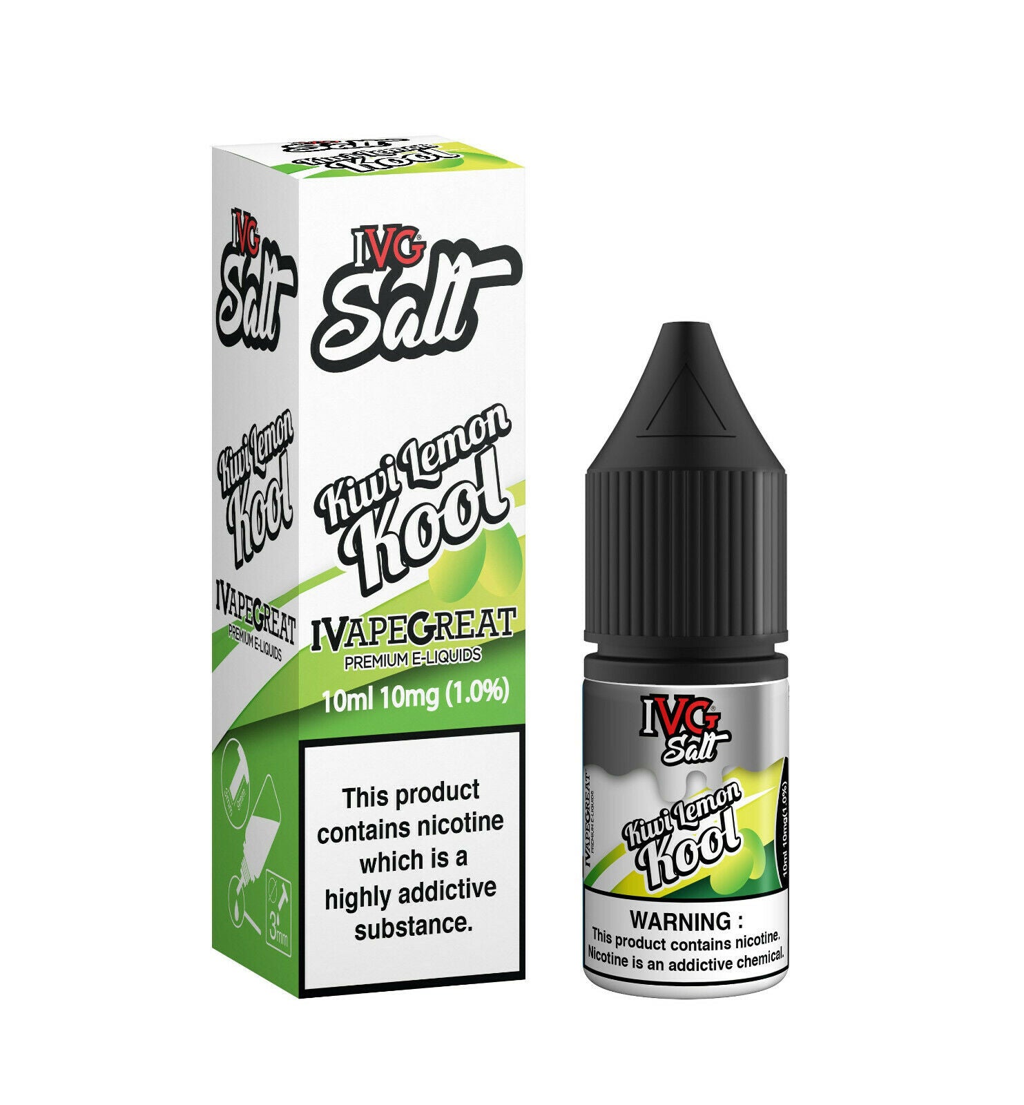 Kiwi Lemon Kool by IVG Nic Salt 10ML E Liquid 10MG/20MG Vape 50VG Juice