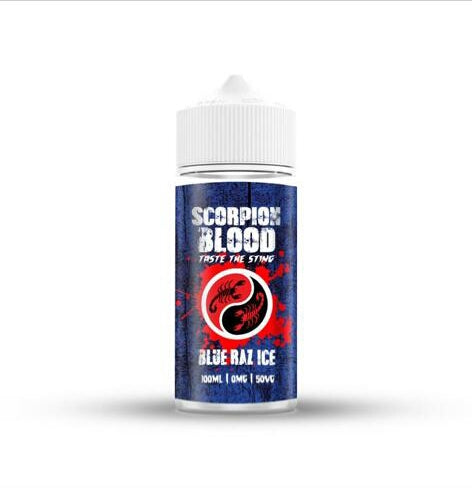 Blue Raz Ice By Scorpion Blood 100ML E Liquid 50VG/50PG Vape 0MG Juice