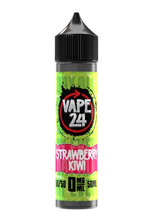 Strawberry Kiwi By Vape 24, 50ML E Liquid, 50VG Vape, 0MG Juice
