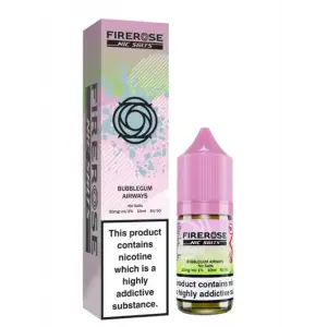 Bubblegum Airways - Elux Firerose 5000 Nic Salt 10ML E Liquid 50VG Vape 10MG/20MG Juice