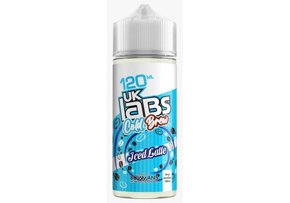 Iced Latte - Cold Brew by UK Labs, 100ML E Liquid, 70VG Vape, 0MG Juice, Shortfill
