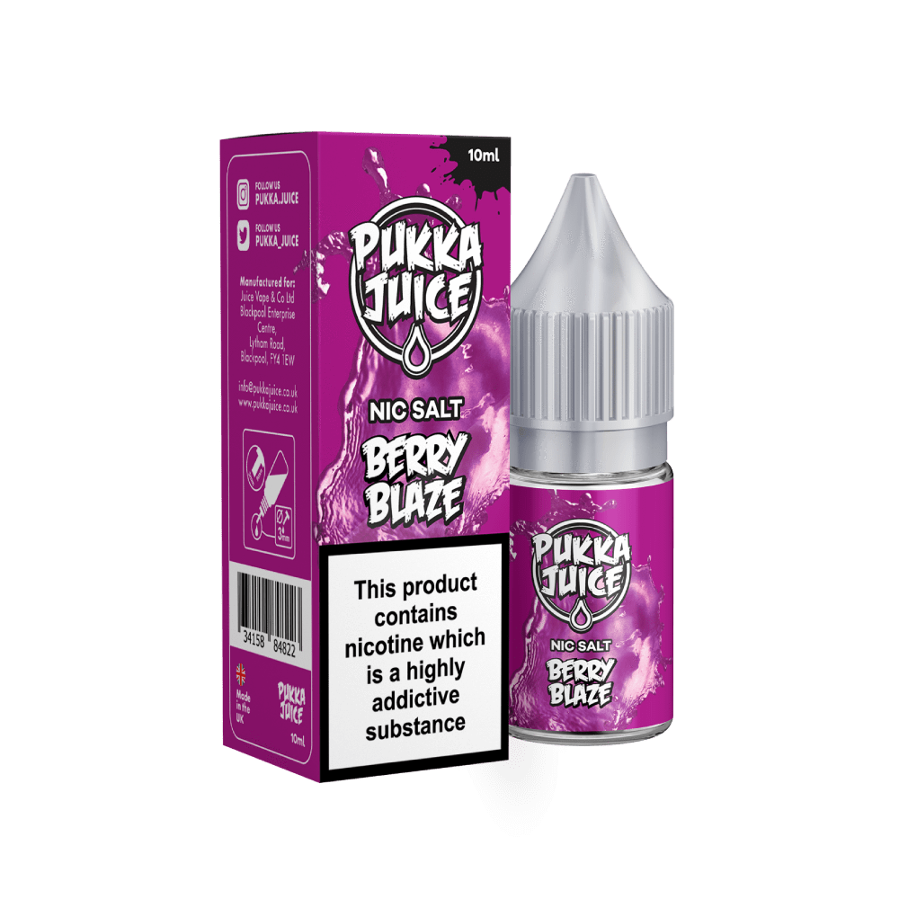Berry Blaze by Pukka Juice Nicotine Salt, 10ML E Liquid, 10MG/20MG Juice, 50VG Vape
