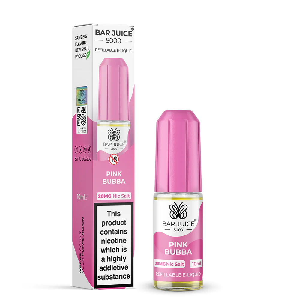 NEW FLAVOUR Pink Bubba By Bar Juice 5000 Nic Salt 10ML E Liquid 40VG Vape Juice