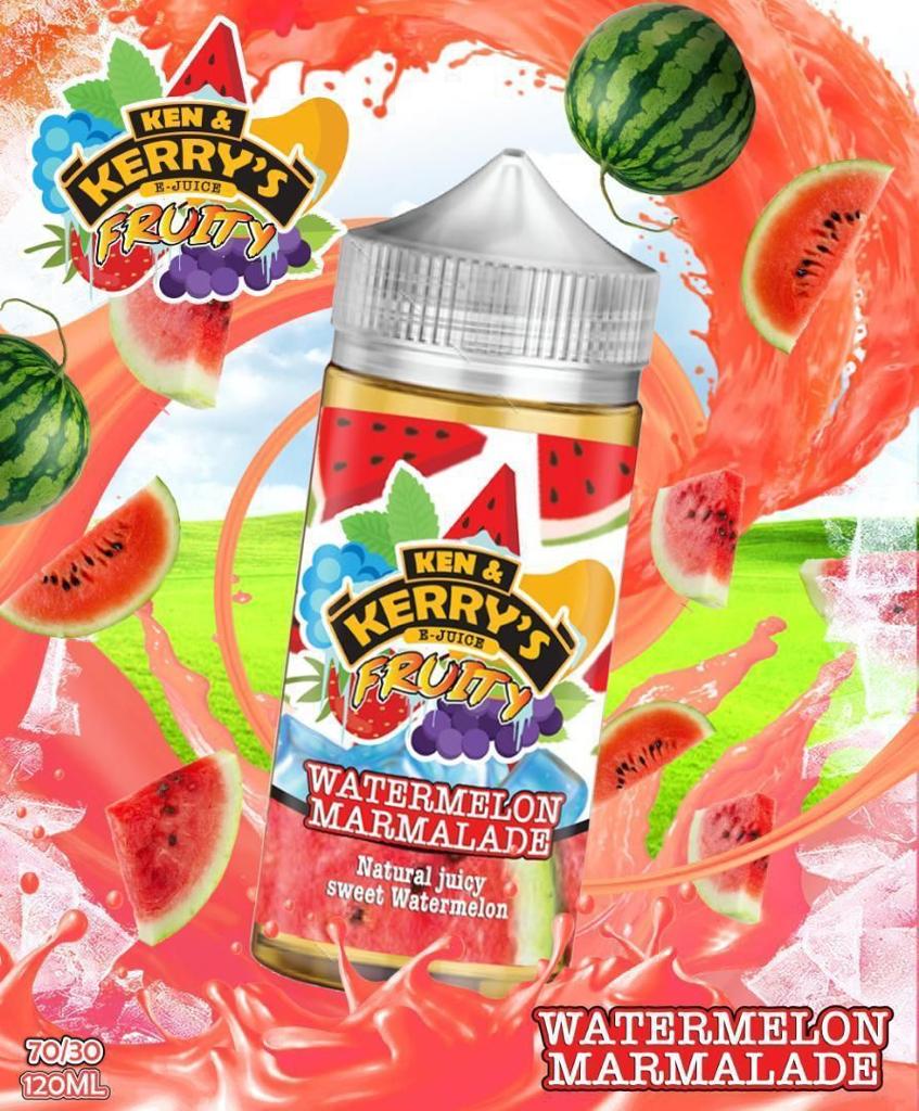 Watermelon Marmalade By Ken & Kerry's 100ML E Liquid 70VG Vape 0MG Juice Short Fill