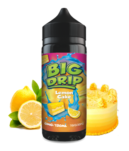 Lemon Cake by Big Drip. 100ML E-liquid, 0MG Vape, 70VG Juice