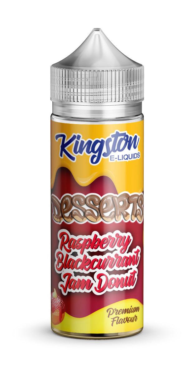 Raspberry Blackcurrant Jam Donut by Kingston 100ml New Bottle E Liquid 70VG Juice