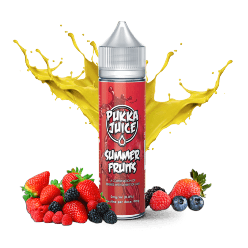 SUMMER FRUITS ELIQUID BY PUKKA JUICE 50ML SHORTFILL E LIQUID 70VG VAPE