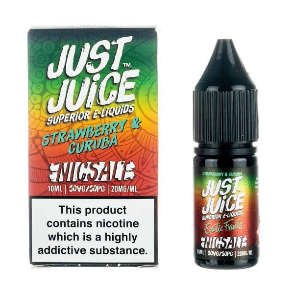 Strawberry & Curuba By Just Juice Nic Salt 5 x 10ML E Liquid 50VG Vape 5/11/20MG Juice