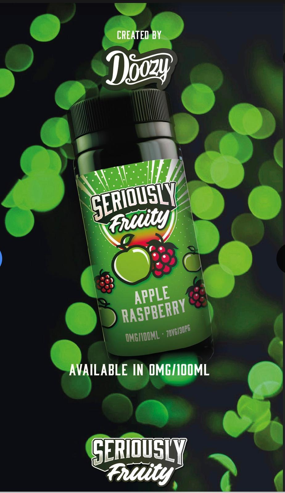 Seriously Fruity - Apple Raspberry By Doozy 100ML E Liquid 70VG Vape 0MG Juice