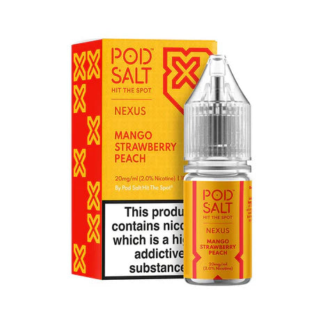 Mango Strawberry Peach By Pod Salt Nic Salts 5 x 10ML E Liquid 5/11/20MG