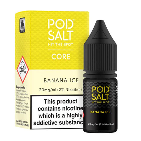 Banana Ice By Pod Salt Nic Salts 5 x 10ML E Liquid 5/11/20MG