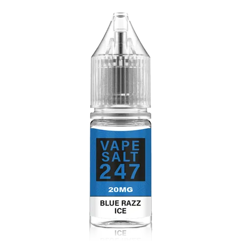 Blue Razz Ice - Vape Salt 247, 10 x 10ML Nic Salt E Liquid 50VG Vape 10MG/20MG Juice