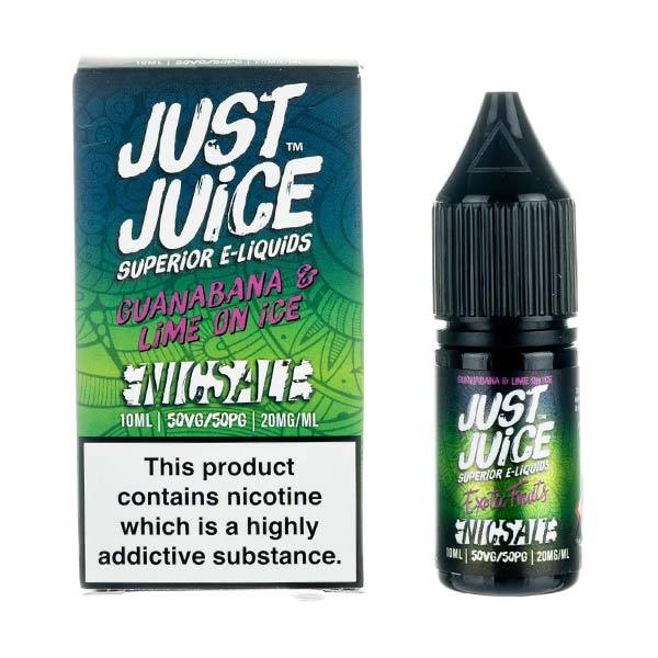 Guanabana & Lime On Ice By Just Juice Nic Salt 5 x 10ML E Liquid 50VG Vape 5/11/20MG Juice