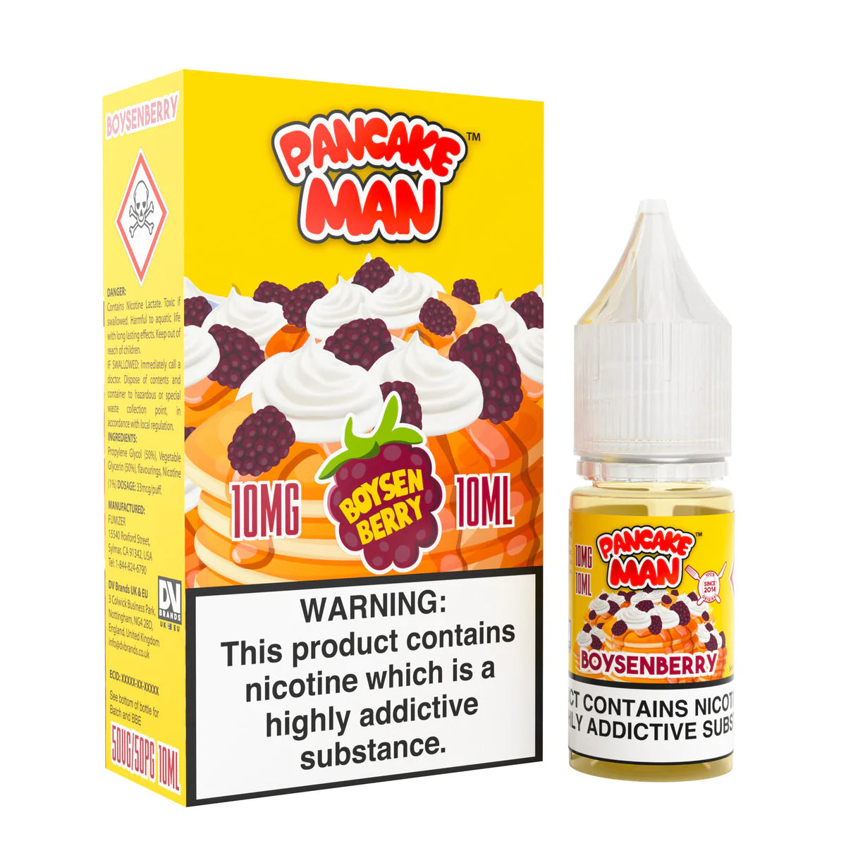 Vape Breakfast Classics - Pancake Man Boysenberry - 10mg/20mg Nic Salts - Box of 10 x 10ml