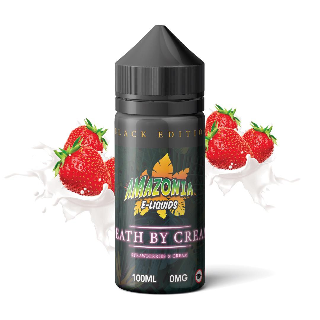 Death By Cream By Amazonia Black Edition 100ML E Liquid 70VG Vape 0MG Juice