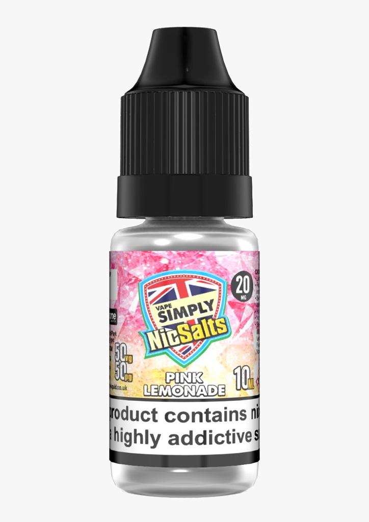 Pink Lemonade by Vape Simply Nic Salts 10ML E Liquid 50VG Vape 10MG/20MG Juice